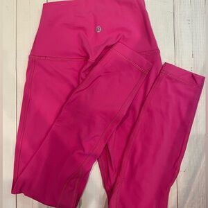 Hot pink lululemon leggings size 2
